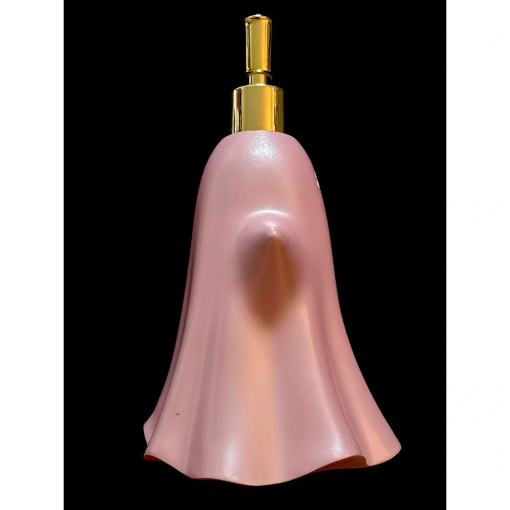 Pink Halloween Ghost-Shaped Soap Dispenser Ceramic NEW - Picture 2 of 5